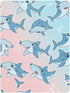 CZXW Hammerhead 52" 28" Cartoon Sharks Crib Sheets Fitted x Natural Cotton Soft & Breathable for Baby Crib Mattress