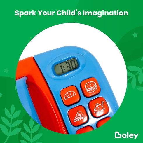 Playset 11 Set 3+ Boley Blue Microwave - Pc Light & Sound Pretend Play Kitchen Toys with Play Food for Kids Ages