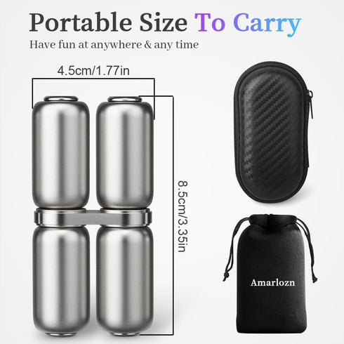 Amarlozn Handheld Fidget Hand Roller Toy for Kids Adults, Metal Fidget Spinner, Cool Gadget Desk Toy for Autism ADHD