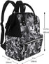 HCBPWVQA Backpack Daypacks Backpack Mommy Black White Gray Camouflage Diaper Bag with Changing Pad and Pacifier Holder