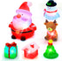 1-3: 6 Packs Set Christmas Bath Toys for Toddlers Light-Up Floating Baby Toddler Kids Bath Toys for Boys & Girls