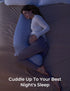 Momcozy Pregnancy Pillows for Side Sleeping, J Shaped Maternity Body Pillow for Pregnancy, Soft Pregnancy Pillow