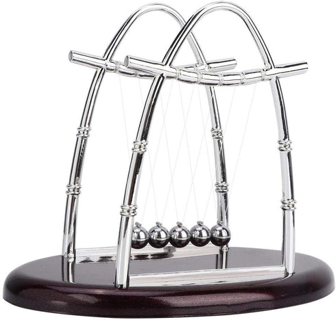 Fdit Classic Balance Balls, 5 Pendulum Balls Demonstrate Physics Laws, Desk Decor for Home and Office