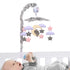 12 Baby Crib Mobile with Elephants, Clouds and Stars,Baby Mobile Musical Crib Mobile Music Box with Lullabies (Elephant