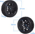HobbyPark Front & Rear Wheels and Tires 12mm Hex Hub with Foam For Redcat Shockwave, Tornado Epx,S30 1/10 Off Road Buggy (Pack of 4) by Hobbypark