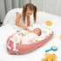Meindoovm Baby Lounger | Organic Cotton Infant Support Cushion | Reversible, Adjustable & Portable Floor Cushion |