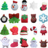 100PCS Christmas Mochi Squishy Toys, Mini Kawaii Christmas Squishies Soft Fidget Toys