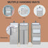 Hanging Diaper Caddy Organizer for Baby Crib - 3-in-1 Portable Diaper Stacker for Nursery Storage (Light Grey)
