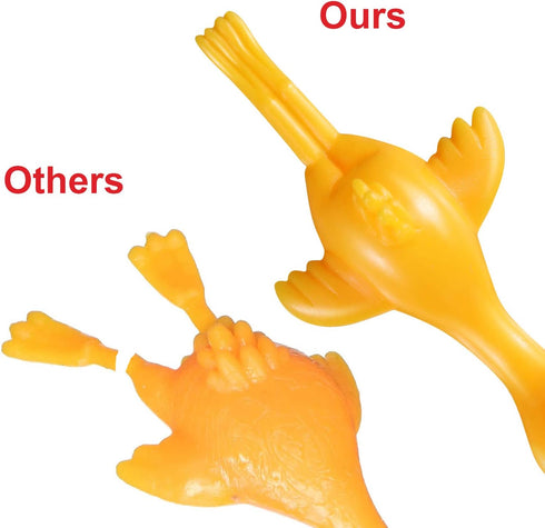 Sumind 16 Pcs Finger Slingshot Rubber Chicken, Yellow Flying Chicken Novelty Party Activity Favor