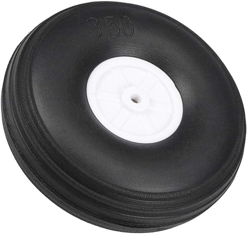 uxcell Tire and Wheel Sets for RC Airplane, 3.5" PU Sponge Tire with Plastic Hub, 2pcs