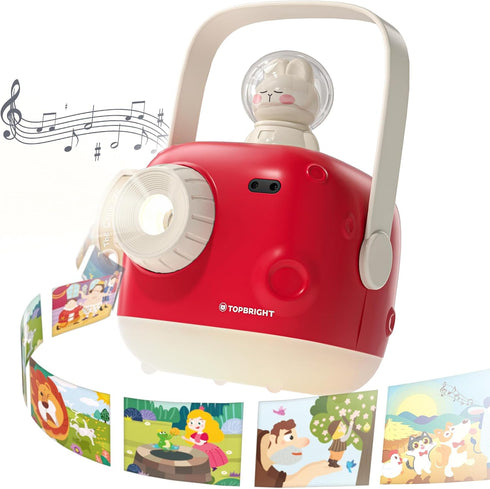TOP BRIGHT Story Projector for Kids, Audio Books with 8 Stories and Music, Bedtime