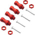 4Pcs ShareGoo Aluminum Wheel Extension Hex Drive Hub Adapter, 12mm to 17mm, 30mm Offset for Tamiya Axial RC Cars