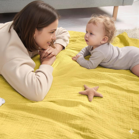 100% 47"x47", Pack 2 Muslin Swaddle Baby Blanket for Boys and Girls, Cotton, Swaddles for Newborns, Soft Breathable