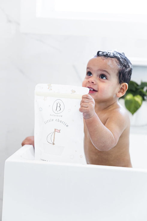 26 oz Bathorium Little Charlie Bath Soak, Nourishing Soak for Babies, Made with Colloidal Oat, Chamomile & Coconut