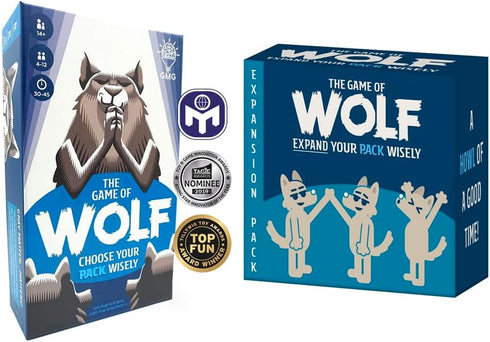 The Game of Wolf and Expansion Pack Bundle, Trivia Game for Friends, Families, and Teens