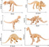 UPINS 30 Pack Dinosaur Fossil Skeletons, 3.7 Inch Assorted Dinosaur Skeleton Toy Figures for Science Play Dino Party