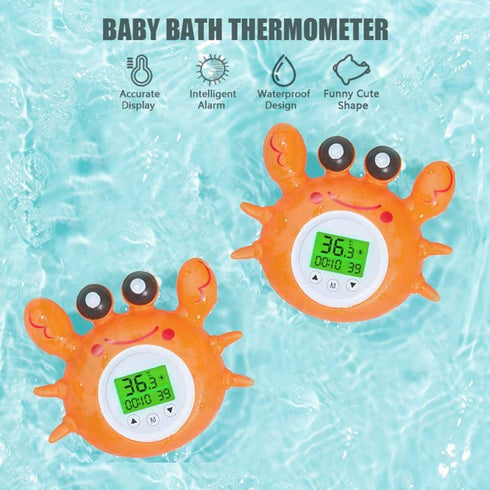 KUYYFDS Digital Baby Bath Thermometer Baby Safety, Room Thermometer with LED Display Temperature Warning, Infant Bath