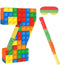 Lemicin Number 7 Pinata Building Blocks with Pinata Stick Blindfold 7th Birthday Party