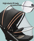 Stroller Mosquito Net, Baby Bassinet Net Cover, Universal Pram Zipper Mesh Bug Net for Pushchair