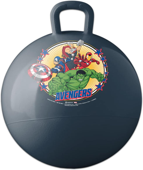 Marvel Avengers Hopper Ball Bundle - Includes 15" Hopper Ball, Avengers Stickers, and Additional Door Hanger for Boys