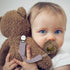 4 Pack Pacifier Clip for Baby Boy and Girl - Linen Soft Fabric Pacifier Hold with Clip for Binky, Leash Soothie Holder