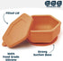 Tiny Twinkle Silicone Suction Bowl with Lid for Baby, 100% BPA Free, Microwave Safe, Cinnamon