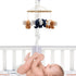Blue & White Musical Elephant Crib Mobile Soother for Babies