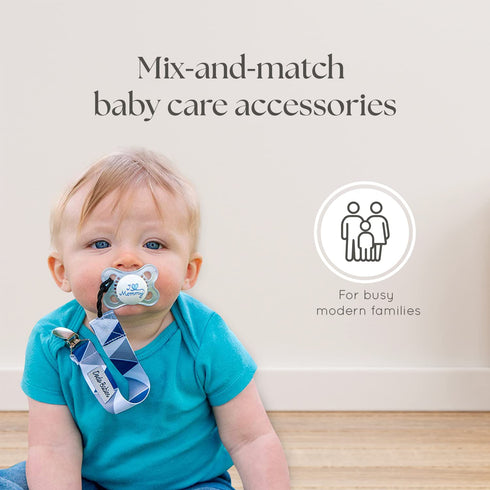 Set 6 Set, Dodo Babies Pacifier Clip & Teether Toy - Universal Pacifier Holder Loop - Silicone Teethers for Baby