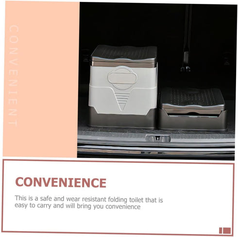 OUNONA Outdoor Portable Toilet Foldable Car Travel Toilet for Camping Emergency Use Compact Design Material Convenient