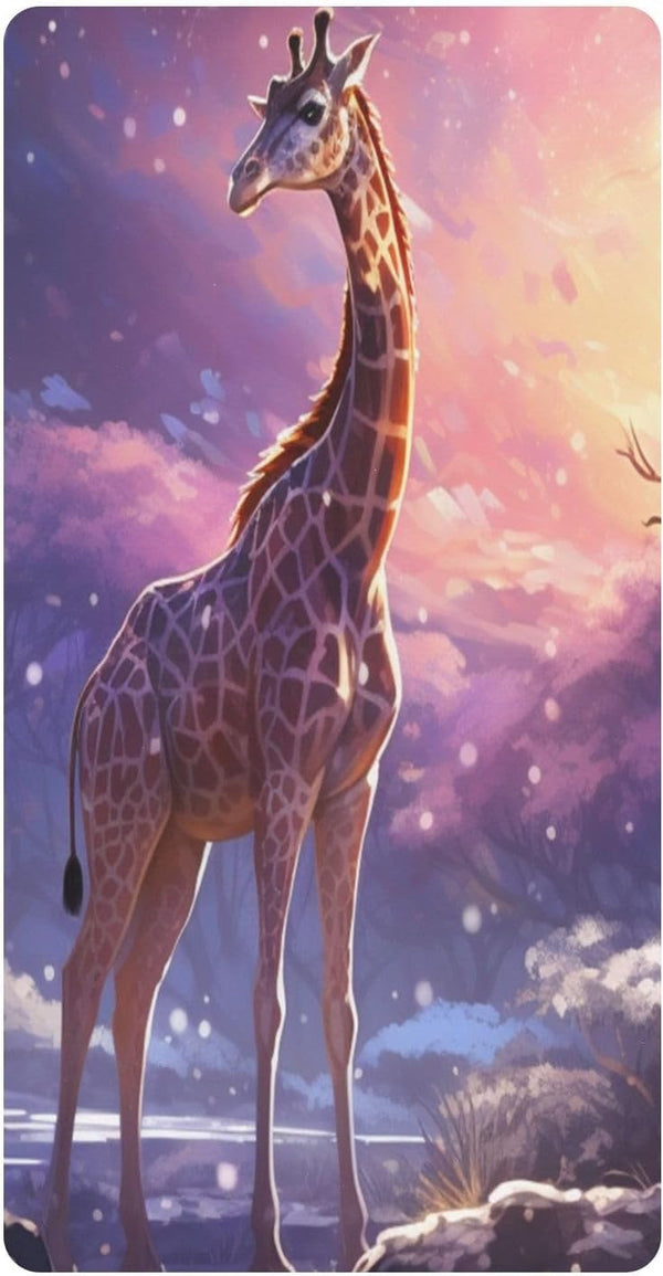 Bseiialft Giraffe Snow Night Stars Crib Sheets for Boys Girls Soft and Breathable