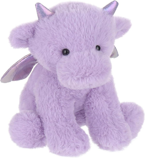Apricot Lamb Purple Dragon Plush Stuffed Animals for Kids, Soft Cute Plush Toys for Baby Girl and Boy, Fluffy Purple