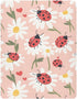 KJIZMO 28 52 inches Ladybugs and Daisies Fitted Crib Sheets Soft Crib Sheet Fits Standard Crib & Toddler Bed Mattress