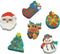 amscan Christmas Icon Erasers, 1 1/2", Assorted Designs, 12 Pcs