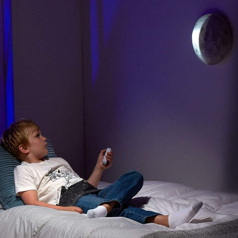 12 6+ Uncle Milton Moon in My Room - Light-Up Lunar Phases, Remote Control or Automatic, STEM Toy, Great Gift for Boys