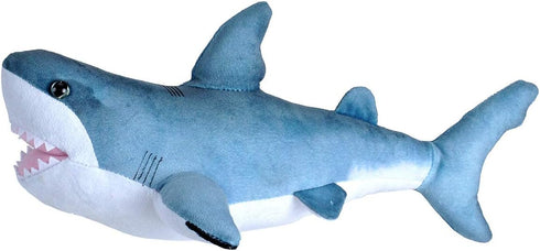 Wild Republic Great White Shark Plush, Stuffed Animal, Plush Toy, Gifts for Kids, Living Ocean, 12"