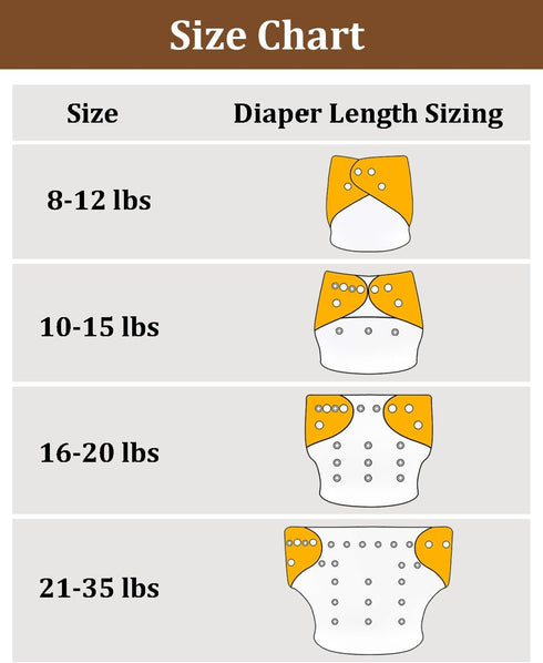 Gussets, 6 Pack 6pcs babygoal Reusable Charcoal Cloth Diapers with Double Washable Baby Pocket Diapers with Charcoal