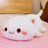 FUYU Cat Stuffed Animals, Soft Cat Plush Pillow Kawaii Kitten Toy Gifts for Kids Boys Girls Room Decor (White Round