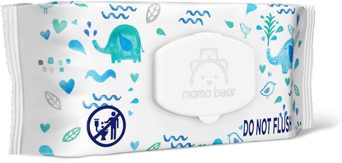 Amazon Brand - Mama Bear 99% Water Baby Wipes, Hypoallergenic,formulated without Fragrance,