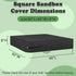 61" L61" W8" Kasla Sandbox Cover, Square Sandbox Cover Waterproof, Outdoor Toddler's Large Sand Box Covers for Sand