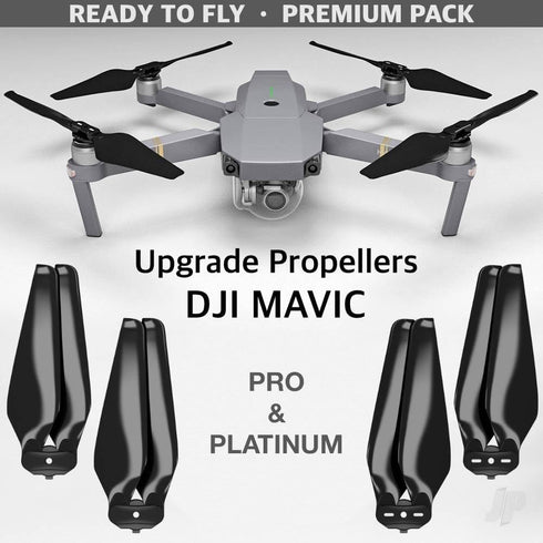Master Airscrew Stealth Propellers Black for DJI Mavic Pro & Platinum - 4 pcs