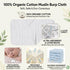 Jeans Squad 6 Pack 100% 20''x10'' 6-Layer Organic Cotton Muslin Burp Cloths Cotton Muslin Cloths Large Extra Soft