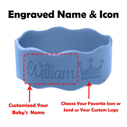 Yananka 10Pcs) Custom Baby Bottle Labels Reusable Silicone Name Bands Personalized (up to Waterproof Anti-Slip