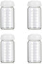 Momlacto Glass Breast Milk Collection and Storage Bottles, 4 Pack, 6oz/180ml, Wide Neck,