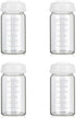 Momlacto Glass Breast Milk Collection and Storage Bottles, 4 Pack, 6oz/180ml, Wide Neck,