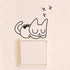 Cute Black Sleeping Cats Cartoon Wall Sticker, 4 Pcs Removable Switch Sticker, Light Switch Decor