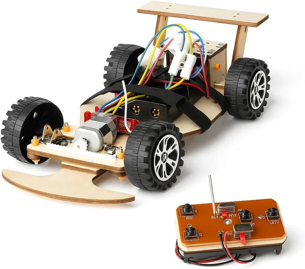 ZOVRION STEM Wooden Racing Car Kit for Kids Age 8-12 DIY Science Experiment,
