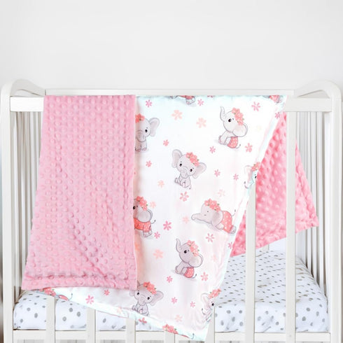 FIGEPO 30 40 Inch 1) New Born Baby Girl Double Layer Fuzzy Toddler Throw Blankets Soft Plush Minky Daycare Blanket