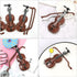 BESTOYARD 20 Sets Miniature Violin, Tiny Musical Instrument Model for Dollhouse Crafts