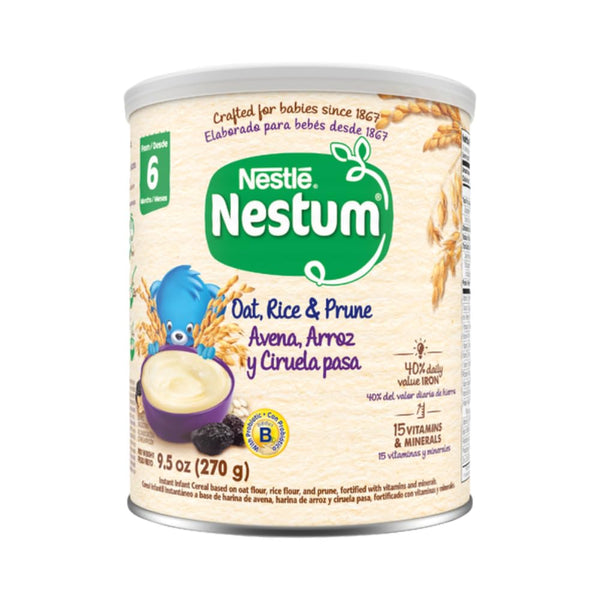 Nestum Nestle Oat, Rice & Prune Instant Infant Cereal 9.5 oz Cereal Canister