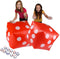 11.8" Jumbo Inflatable Dice - 2 Pack Outdoor Fun Giant Dice Set for Indoor/Outdoor Board Games, Ludo, Pool Party (Red)